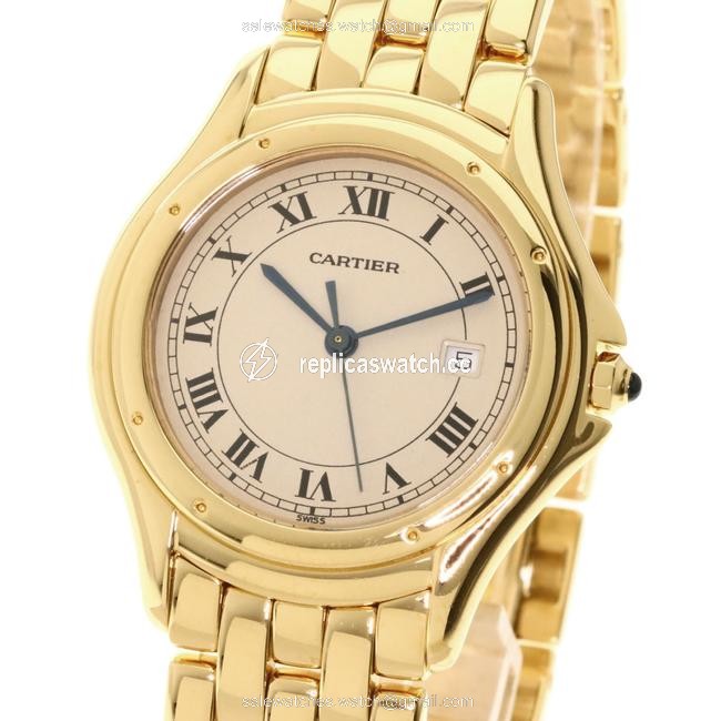 Cartier Panther Cougar Lm K18 Yellow Gold Mens Watch Cartier Panther Cougar Lm K18 Yellow Gold Mens Watch
