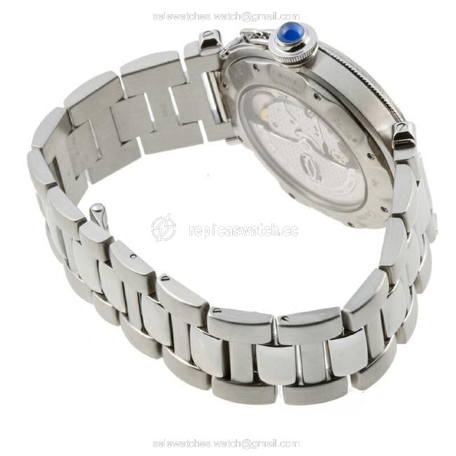 Cartier Pasha De Pronger Mens W31059h3 2379 Stainless Steel Silver Arabian Dial Watch Cartier Pasha De Pronger Mens W31059h3 2379 Stainless Steel Silver Arabian Dial Watch