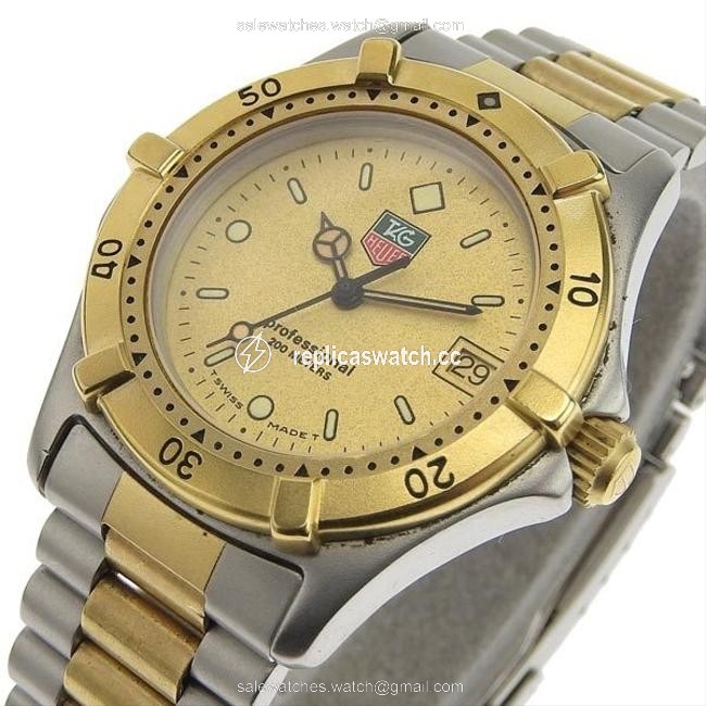 TAG Heuer Gold / Silver Professional Stainless Steel Mid Size Quartz Wrist 964.013 Watch TAG Heuer Gold / Silver Professional Stainless Steel Mid Size Quartz Wrist 964.013 Watch