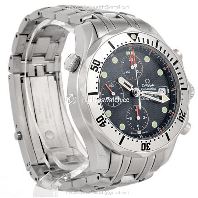 Omega Seamaster Professional 300 Chronograph Stainless Steel Mens Navy Dial 2598.80 Watch Omega Seamaster Professional 300 Chronograph Stainless Steel Mens Navy Dial 2598.80 Watch