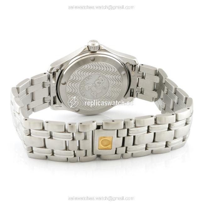 Omega Seamasitter Silver Black Mens Stainless Steel Watch Omega Seamasitter Silver Black Mens Stainless Steel Watch