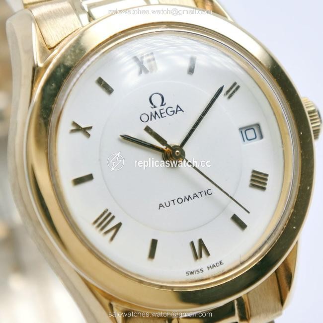 Omega Seamaster Maison Fondee En 1848 Cal.720 K18 Yellow Gold Self-winding Ladies White Dial Watch Omega Seamaster Maison Fondee En 1848 Cal.720 K18 Yellow Gold Self-winding Ladies White Dial Watch