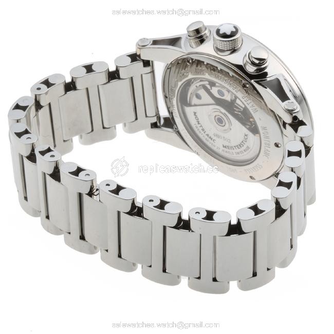 Montblanc Timewalker Chronograph Mens 7069 Stainless Steel Silver Arabian Dial Watch Montblanc Timewalker Chronograph Mens 7069 Stainless Steel Silver Arabian Dial Watch