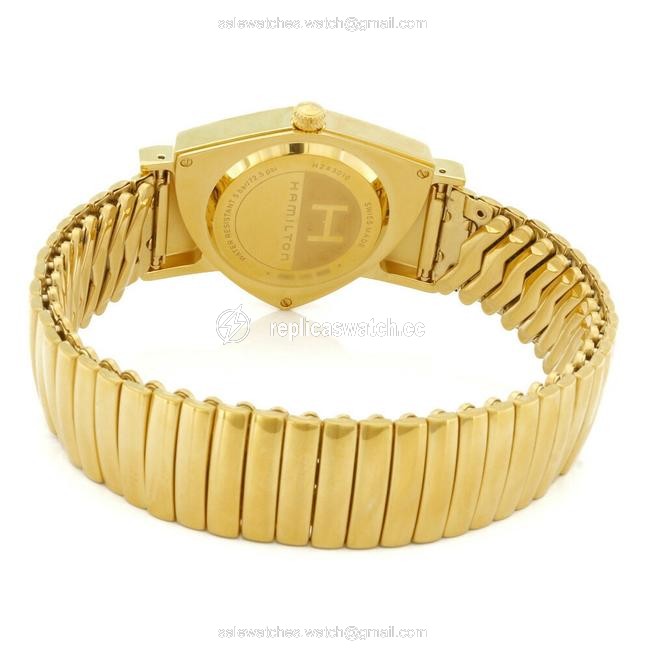 Hamilton Flex Breath 60th Anniversary Model Bellows Belt Ventura H243010 Gold Mens Stainless Steel Watch Hamilton Flex Breath 60th Anniversary Model Bellows Belt Ventura H243010 Gold Mens Stainless Steel Watch