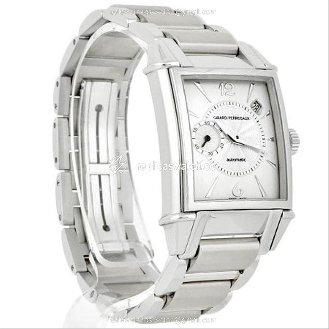 Girard-Perregaux Vintage 1945 Stainless Steel Mens Self-winding Silver Dial Back Scale 25932 Watch Girard-Perregaux Vintage 1945 Stainless Steel Mens Self-winding Silver Dial Back Scale 25932 Watch