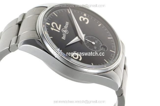 Bell & Ross Ro Stainless Steel Vintage 123 Small Seconds 110s Black Dial Watch Bell & Ross Ro Stainless Steel Vintage 123 Small Seconds 110s Black Dial Watch