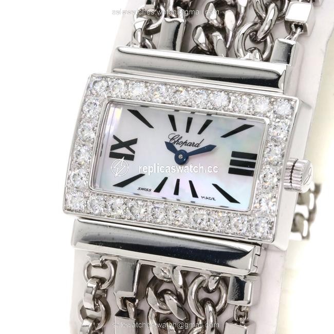 Chopard 10/9044 Classic Gold Pave Diamond K18 White Ladies Watch Chopard 10/9044 Classic Gold Pave Diamond K18 White Ladies Watch