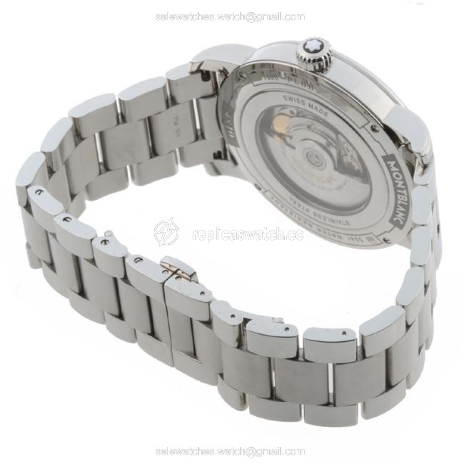Montblanc 4810 Date Mens 114852 Stainless Steel Silver Dial Watch Montblanc 4810 Date Mens 114852 Stainless Steel Silver Dial Watch