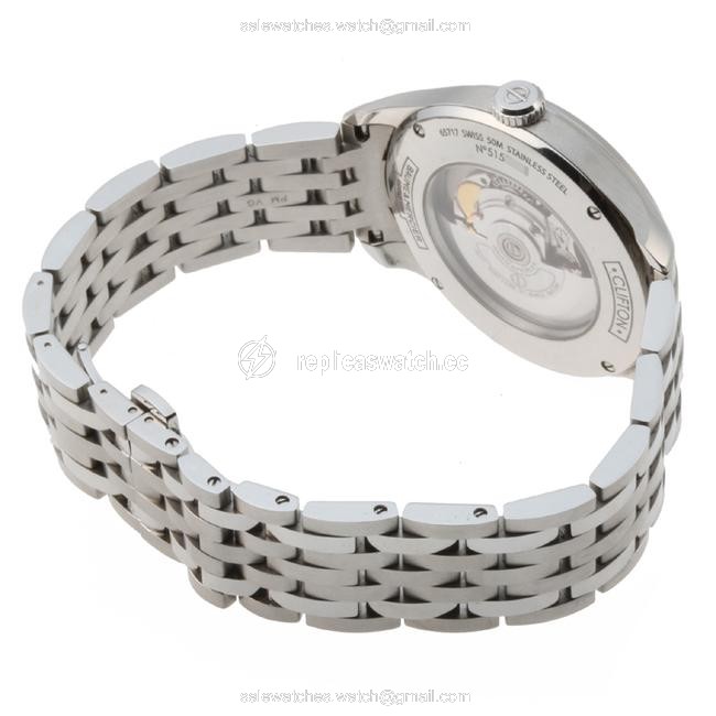 Baume & Mercier Mersche Clifton Mens 65717 Moa10141 Stainless Steel Silver Arabian Dial Watch Baume & Mercier Mersche Clifton Mens 65717 Moa10141 Stainless Steel Silver Arabian Dial Watch