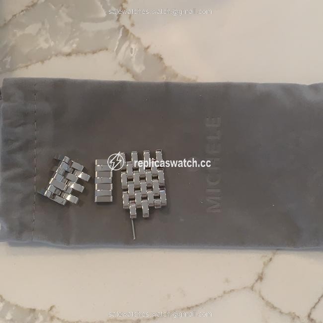 Michele Stainless Steel Deco Diamond Watch Michele Stainless Steel Deco Diamond Watch