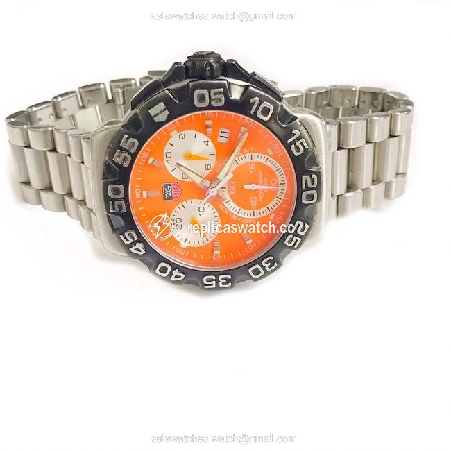 TAG Heuer Great Condition Formula 1 Chronograph Stainless Steel with Orange Dial Watch TAG Heuer Great Condition Formula 1 Chronograph Stainless Steel with Orange Dial Watch