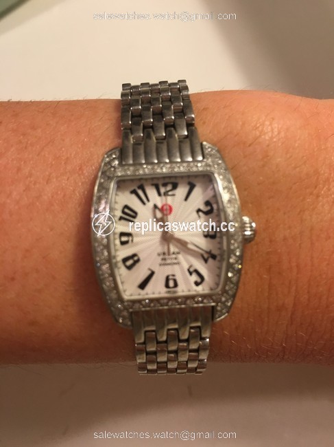 Michele Pave Diamond Silver Womens urban Petite With Watch Michele Pave Diamond Silver Womens urban Petite With Watch
