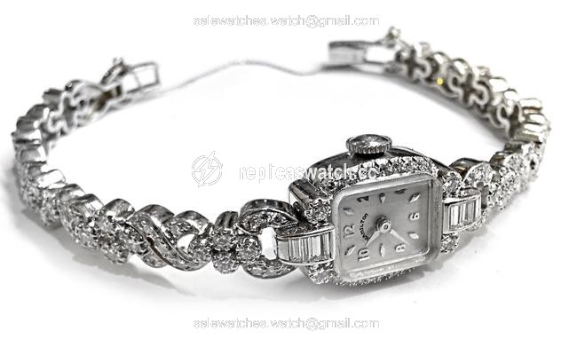 Hamilton Vintage Platinum with 128 Diamonds with Mechanical Movement Watch Hamilton Vintage Platinum with 128 Diamonds with Mechanical Movement Watch
