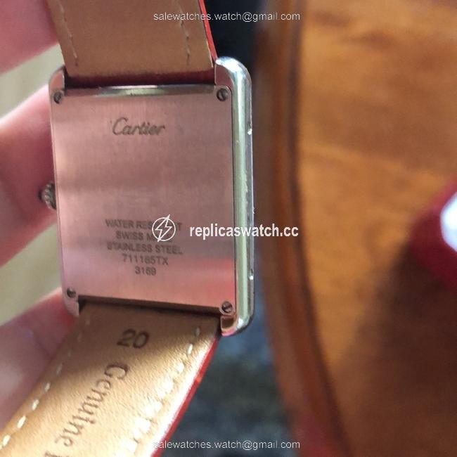Cartier Silver Face Tank Watch Cartier Silver Face Tank Watch