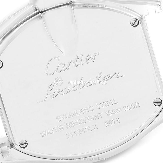 Cartier Coral Pink Stainless Steel Roadster and Canvas W62054v3 Womens Wristwatch 36 X 30mm Watch Cartier Coral Pink Stainless Steel Roadster and Canvas W62054v3 Womens Wristwatch 36 X 30mm Watch