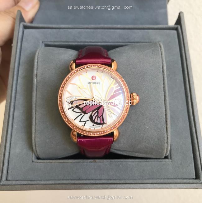 Michele Multicolor New Garden Party Topaz Rose Gold Diamond Butterfly Mw05d36b4995 Watch Michele Multicolor New Garden Party Topaz Rose Gold Diamond Butterfly Mw05d36b4995 Watch