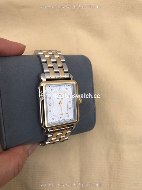 Michele Gold / Silver Deco Ii 2 Tones Mop Mww06x000027 Watch Michele Gold / Silver Deco Ii 2 Tones Mop Mww06x000027 Watch