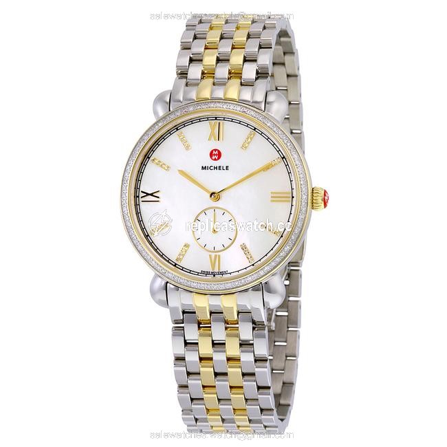 Michele Gold/ Silver Gracile Two Tone Diamond Mww26a000003 Watch Michele Gold/ Silver Gracile Two Tone Diamond Mww26a000003 Watch