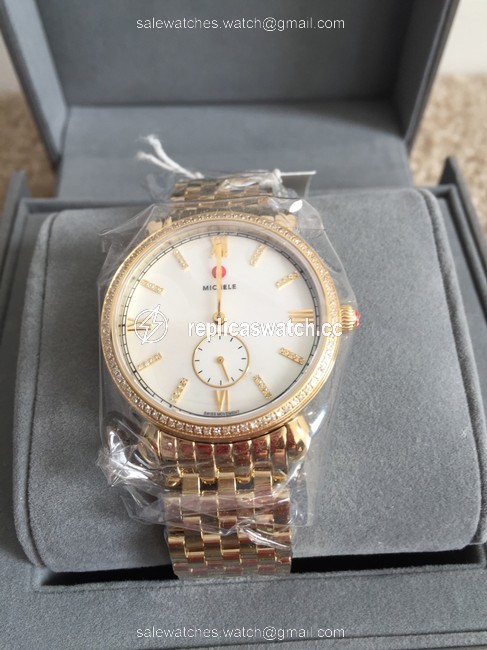 Michele Gold Gracile Gold-tone Diamond Mww26a000009 Watch Michele Gold Gracile Gold-tone Diamond Mww26a000009 Watch