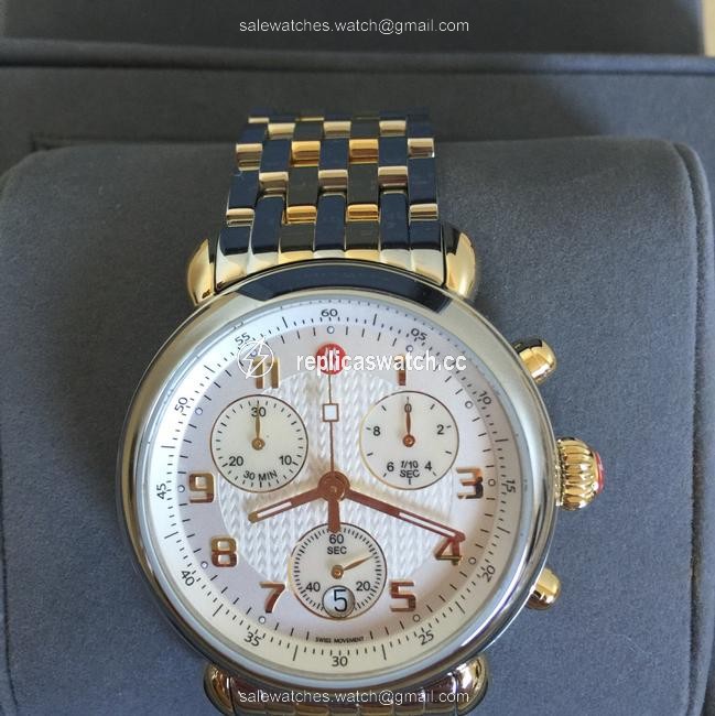 Michele Gold/ Silver Csx 39 2 Tone Mww03d000026 Watch Michele Gold/ Silver Csx 39 2 Tone Mww03d000026 Watch