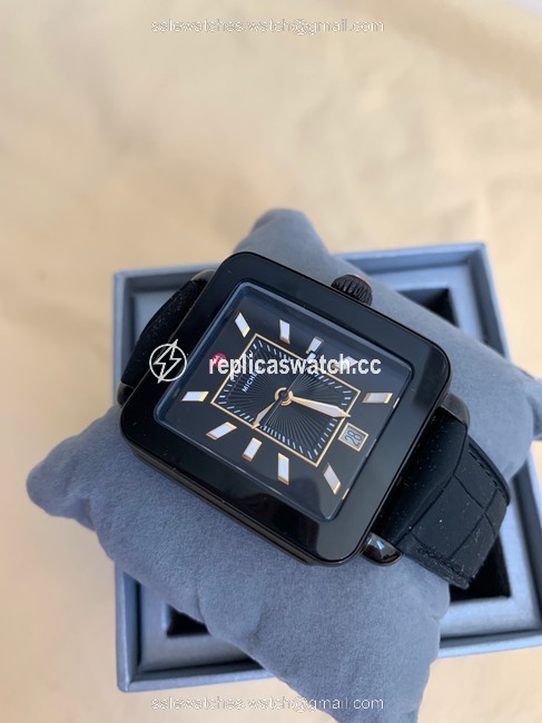 Michele Black New Deco Sport Blackout- Embossed Silicone Mww06k000012 Watch Michele Black New Deco Sport Blackout- Embossed Silicone Mww06k000012 Watch