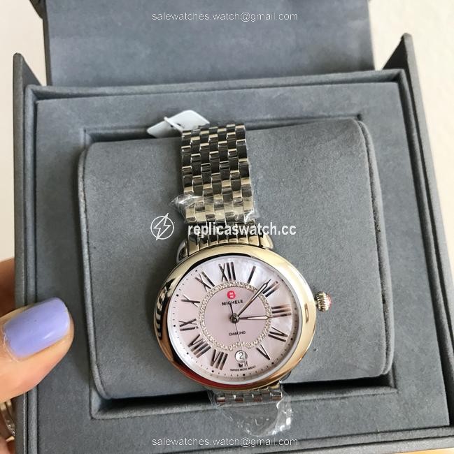 Michele Silver/ Lavender serein 16 Mop Dial Diamond Mw21b00a0062 Watch Michele Silver/ Lavender serein 16 Mop Dial Diamond Mw21b00a0062 Watch