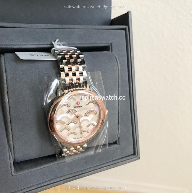 Michele Rose-gold / Silver Serein 16 Mosaic Diamond 2 Tone Mww21b000081 Watch Michele Rose-gold / Silver Serein 16 Mosaic Diamond 2 Tone Mww21b000081 Watch