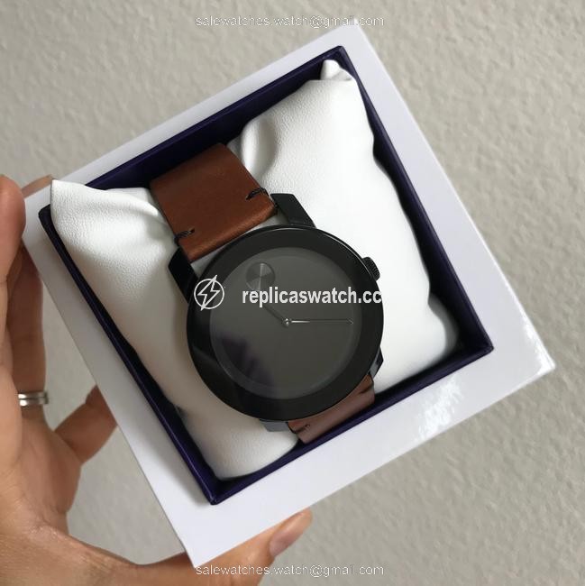 Movado Black/ Brown Bold Dial Leather 3600351 Watch Movado Black/ Brown Bold Dial Leather 3600351 Watch