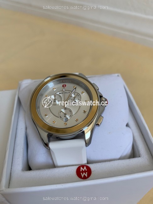 Michele White Cape 18k Gold Honey Topaz Mww27e000002 Watch Michele White Cape 18k Gold Honey Topaz Mww27e000002 Watch