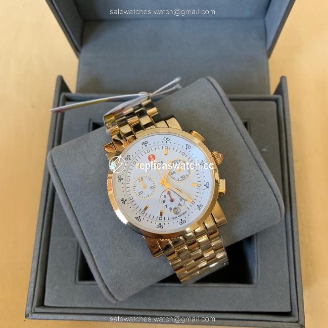 Michele Gold/ White Sport Sail Dial Mww01c000106 Watch Michele Gold/ White Sport Sail Dial Mww01c000106 Watch