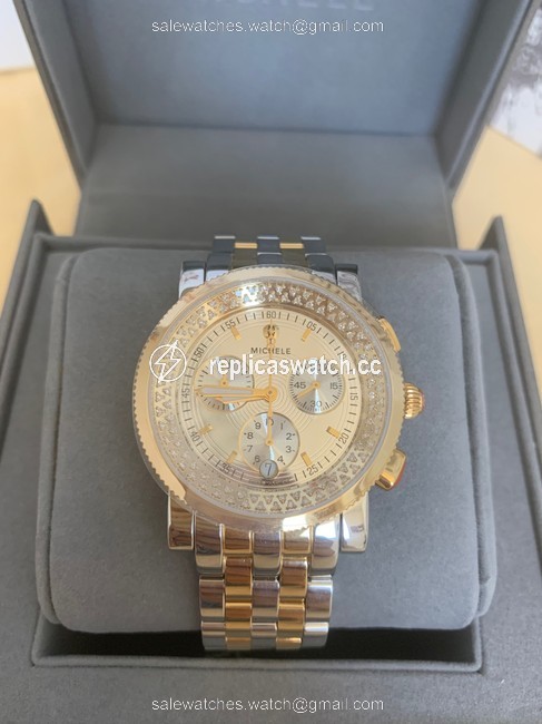 Michele Gold/ Silver Edition Sport Sail High Shine Diamond Two-tone Mww01c000132 Watch Michele Gold/ Silver Edition Sport Sail High Shine Diamond Two-tone Mww01c000132 Watch