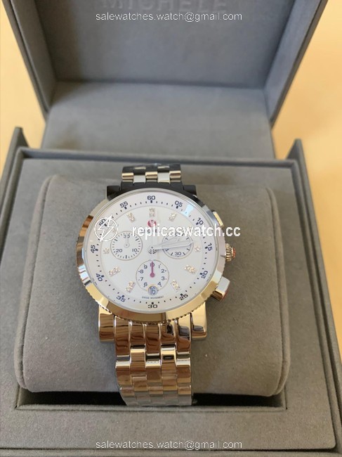 Michele Silver White Sport Sail Diamond Dial Mww01c000137 Watch Michele Silver White Sport Sail Diamond Dial Mww01c000137 Watch