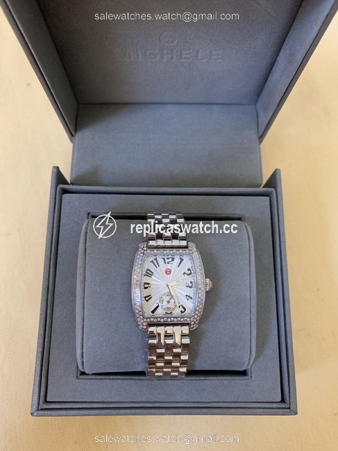 Michele Silver Urban Mini Diamond Bracelet Mww02a000619 Watch Michele Silver Urban Mini Diamond Bracelet Mww02a000619 Watch