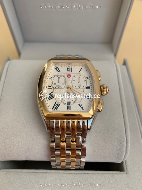 Michele Gold & Silver Releve Chronograph Two Tone Mww19a000029 Watch Michele Gold & Silver Releve Chronograph Two Tone Mww19a000029 Watch
