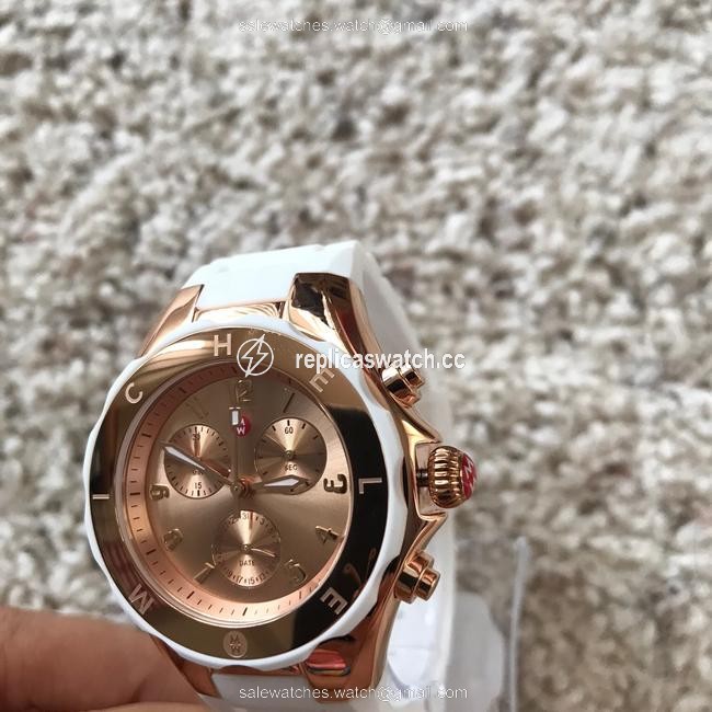 Michele White/ Rose Gold Jelly Bean White/ Mww12f000030 Watch Michele White/ Rose Gold Jelly Bean White/ Mww12f000030 Watch