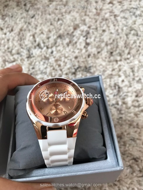Michele White / Rose Gold Jelly Bean White/ Mww12f000030 Watch Michele White / Rose Gold Jelly Bean White/ Mww12f000030 Watch