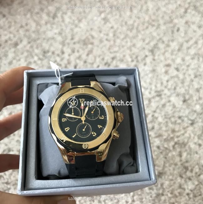 Michele Black/ Gold Jelly Tahitian Bean Mww12f000007 Watch Michele Black/ Gold Jelly Tahitian Bean Mww12f000007 Watch