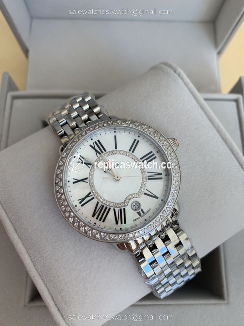 Michele Silver Serein 16 Mid Stainless-steel Diamond Mww21b000030 Watch Michele Silver Serein 16 Mid Stainless-steel Diamond Mww21b000030 Watch