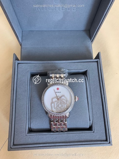 Michele Silver New White Mop Diamond Jardin Csx- Limited Edition Mw03t01a1058 Watch Michele Silver New White Mop Diamond Jardin Csx- Limited Edition Mw03t01a1058 Watch