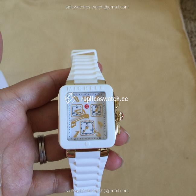 Michele White/ Gold Jelly Bean White/ Mww12f000013 Watch Michele White/ Gold Jelly Bean White/ Mww12f000013 Watch