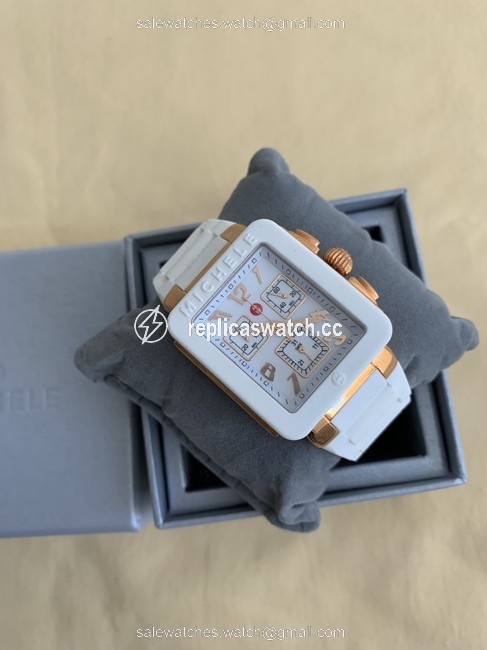 Michele Multi ( White / Rose- Gold ) Jelly Park Bean Mww06l000014 Watch Michele Multi ( White / Rose- Gold ) Jelly Park Bean Mww06l000014 Watch