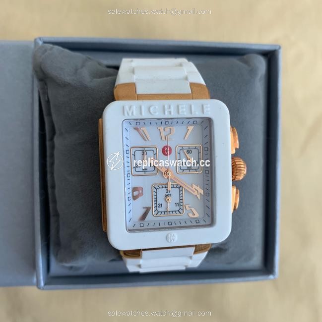 Michele White / Rose- Gold Jelly Park Bean Mww06l000014 Watch Michele White / Rose- Gold Jelly Park Bean Mww06l000014 Watch