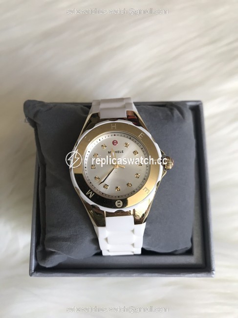 Michele White/ Gold Jelly Bean Petite Dials Mww12p000013 Watch Michele White/ Gold Jelly Bean Petite Dials Mww12p000013 Watch
