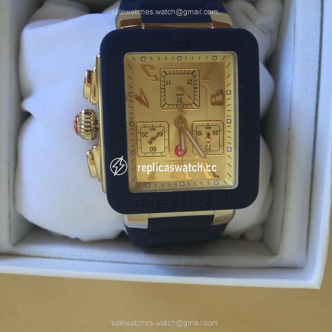 Michele Navy/ Gold Jelly Park Bean Navy/Gold Mww06l000027 Watch Michele Navy/ Gold Jelly Park Bean Navy/Gold Mww06l000027 Watch