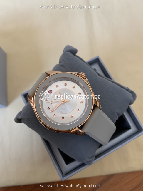 Michele Multicolor Cape Topaz Rose Gold Taupe Mww27a000023 Watch Michele Multicolor Cape Topaz Rose Gold Taupe Mww27a000023 Watch