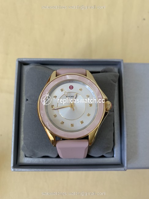 Michele Pink Cape Blush Gold Tone Misty Rose Topaz Mww27a000034 Watch Michele Pink Cape Blush Gold Tone Misty Rose Topaz Mww27a000034 Watch