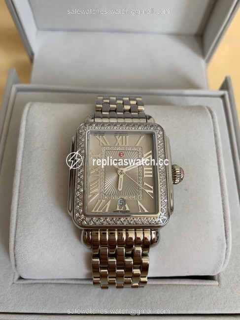 Michele Silver Deco Madison Cashmere Diamond Mw06t01a1113 Watch Michele Silver Deco Madison Cashmere Diamond Mw06t01a1113 Watch