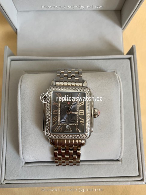 Michele Silver Deco Madison Stainless-steel Diamond Mw06t01a1124 Watch Michele Silver Deco Madison Stainless-steel Diamond Mw06t01a1124 Watch