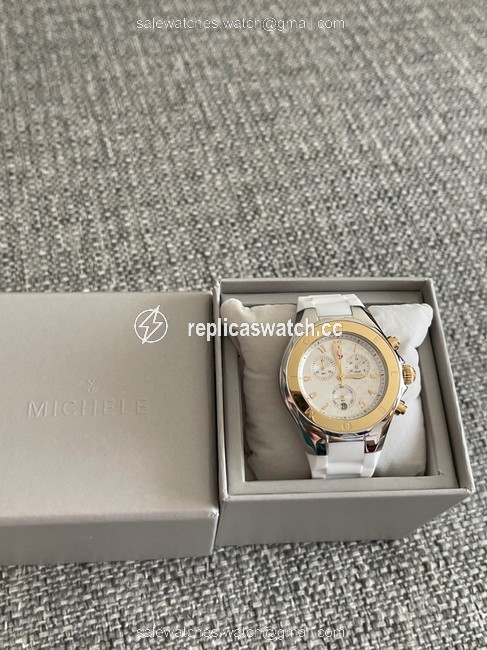 Michele White/ Silver-gold Jellybean Two-tone 18k Gold Mww12f000094 Watch Michele White/ Silver-gold Jellybean Two-tone 18k Gold Mww12f000094 Watch