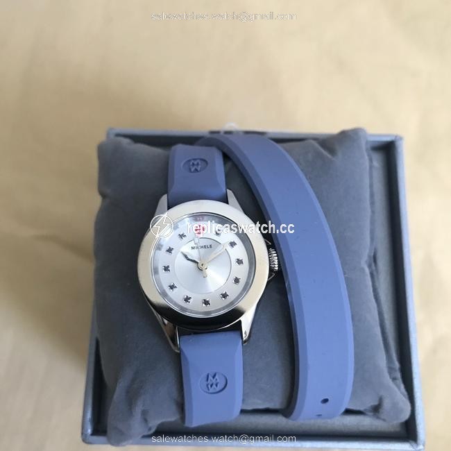 Michele Silver/ Purple Cape Mini Silicone Mww27b000004 Watch Michele Silver/ Purple Cape Mini Silicone Mww27b000004 Watch